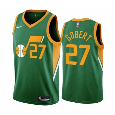 Utah Jazz #27 Rudy Gobert Green Youth NBA Swingman 2020-21 Earned Edition Jersey